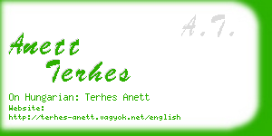 anett terhes business card